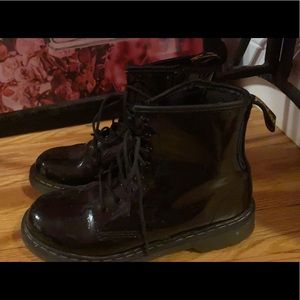 Black shiny Dr. Martens